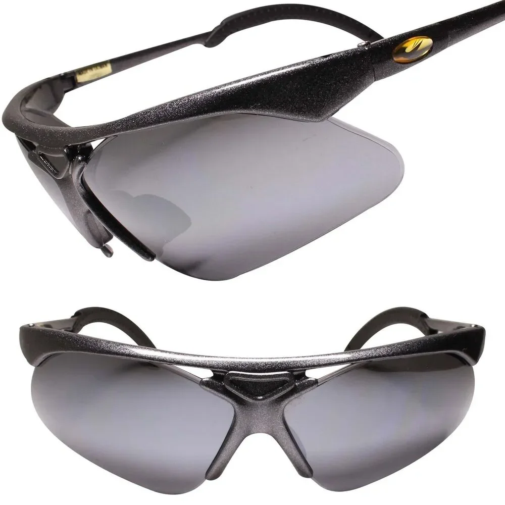 Gray Wrap Around Semi Rimless Sport Sunglasses for Athletes Golf Biker Fishing